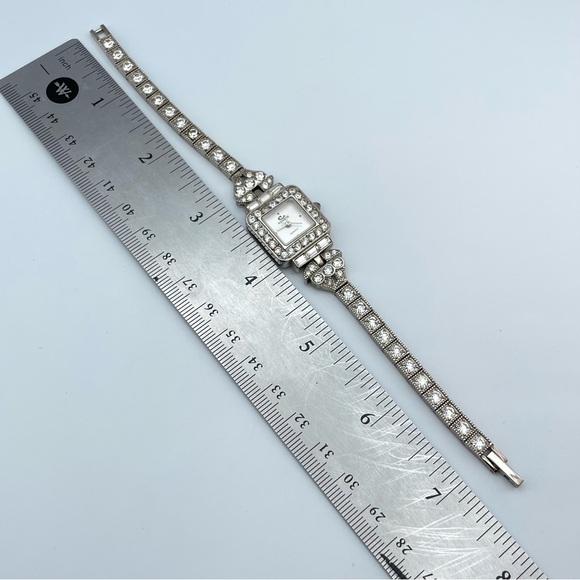 CENERE New York Swiss Quartz Rhinestone Art Deco Statement Watch NEW BATTERY main image 8